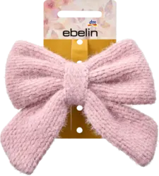 ebelin Patentspange mit weicher Schleife, rosa