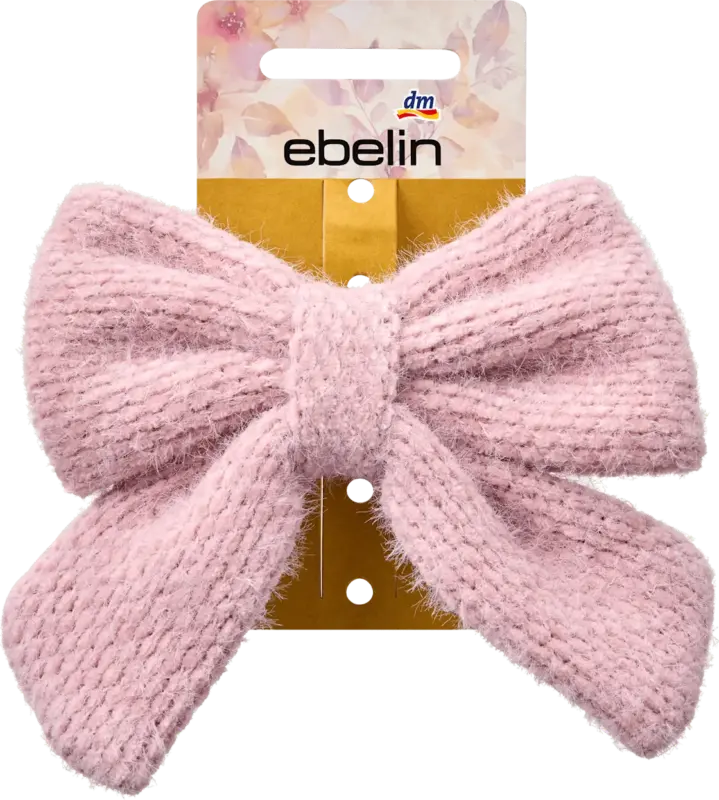 ebelin Patentspange mit weicher Schleife, rosa
