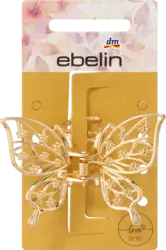 ebelin Haarklammer Schmetterling, Gold-Optik