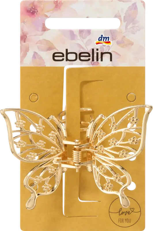 ebelin Haarklammer Schmetterling, Gold-Optik