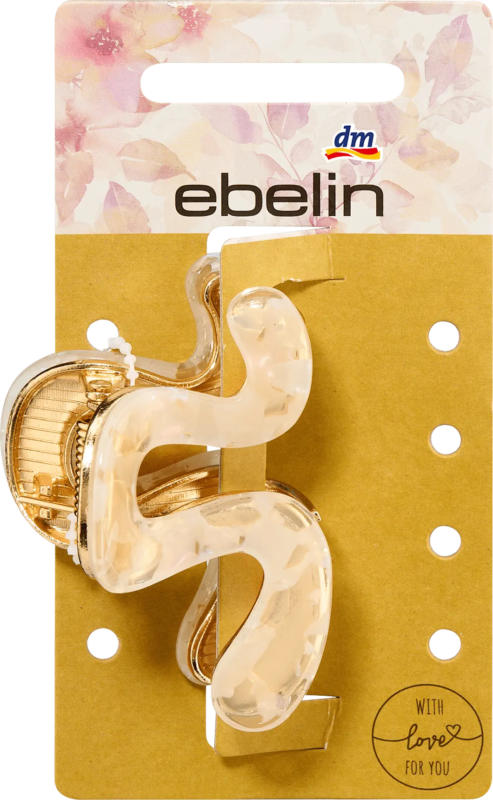 ebelin Haarklammer Wellenform, Gold- & Perlmutt-Optik