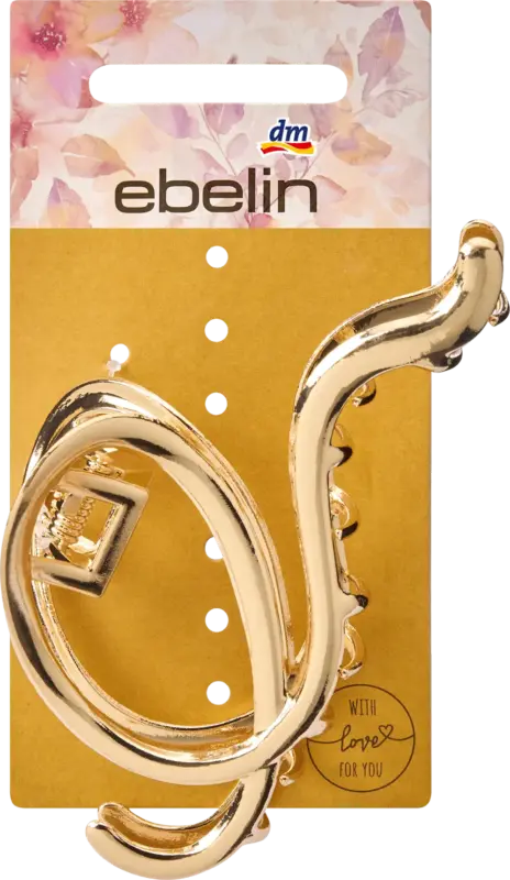 ebelin Haarklammer geschwungen, Gold-Optik