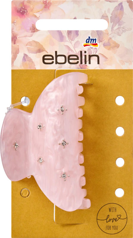 ebelin Haarklammer mit Strass, rosa
