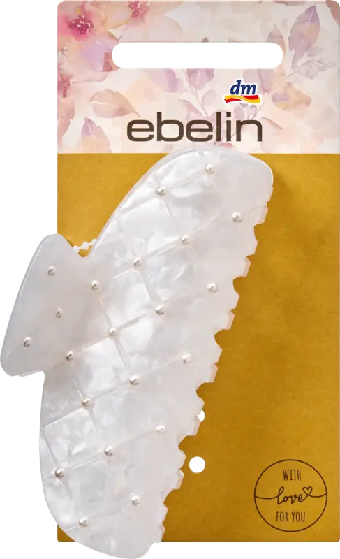 ebelin Haarklammer mit Perlen, weiß