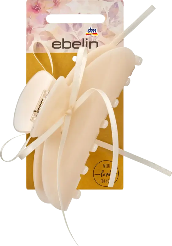 ebelin Haarklammer mit Schleife, creme