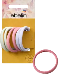 ebelin Haargummis weich, weiß/rosa/hellblau