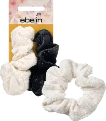 ebelin Scrunchies, weiß/schwarz