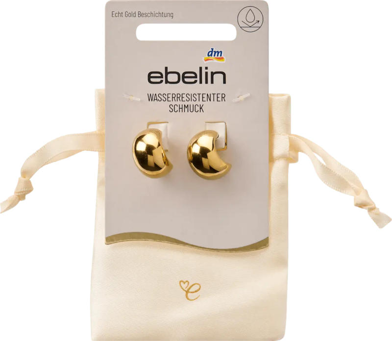 ebelin Creolen wasserfest, Gold-Optik