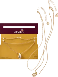 ebelin Halsketten-Set Tropfenform, Gold-Optik