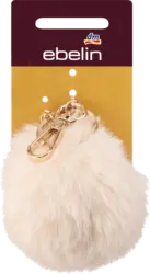 ebelin Schüsselanhänger Fellball, creme