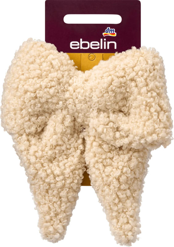 ebelin Patentspange Schleife Teddy, creme