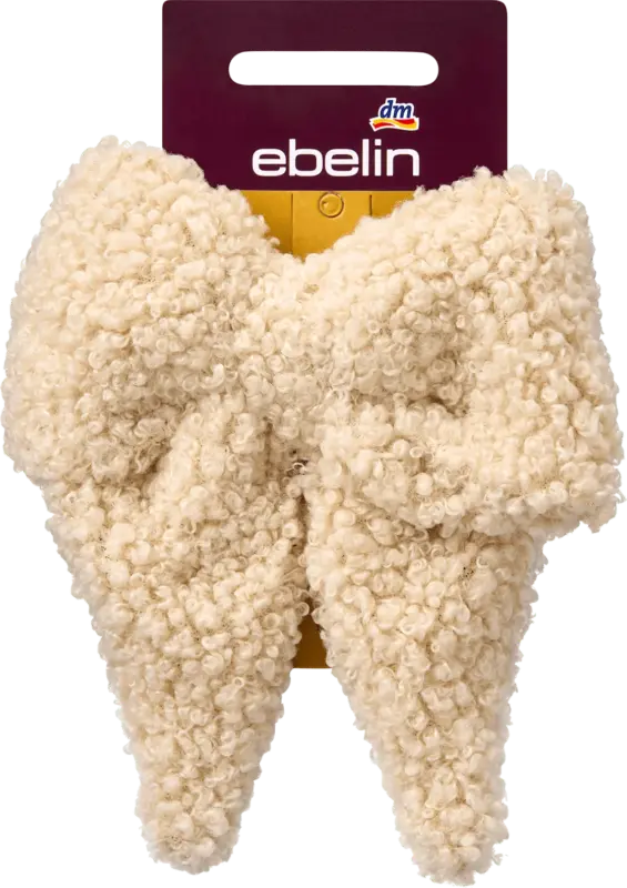 ebelin Patentspange Schleife Teddy, creme