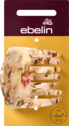 ebelin Haarklammer Acryl gemustert, creme