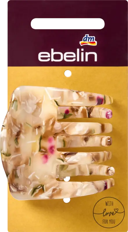 ebelin Haarklammer Acryl gemustert, creme