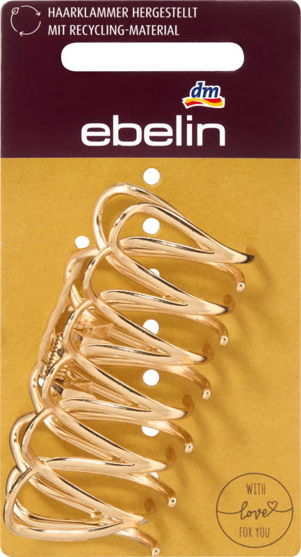 ebelin Haarklammer recycelt, Gold-Optik