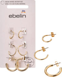 ebelin Creolen recycelt, Gold-Optik