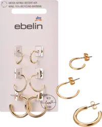 ebelin Creolen recycelt, Gold-Optik