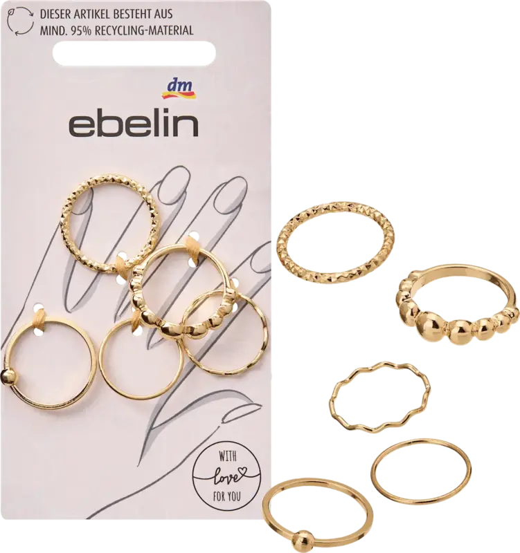 ebelin Ringe recycelt, Gold-Optik