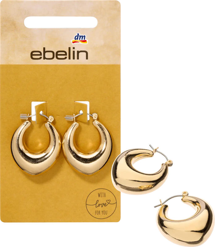ebelin Creolen oval, Gold-Optik