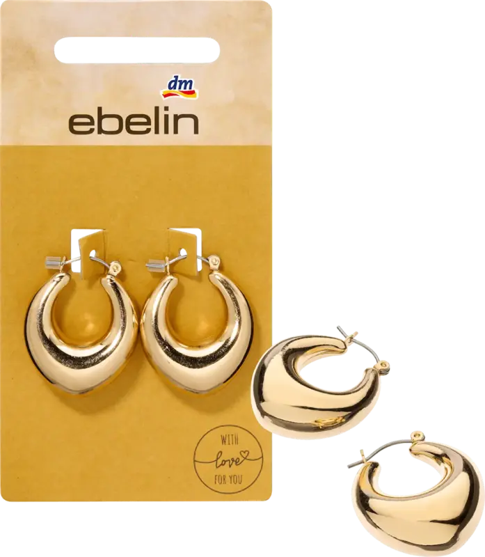 ebelin Creolen oval, Gold-Optik