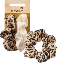 ebelin Scrunchies, Leomuster, Weiß