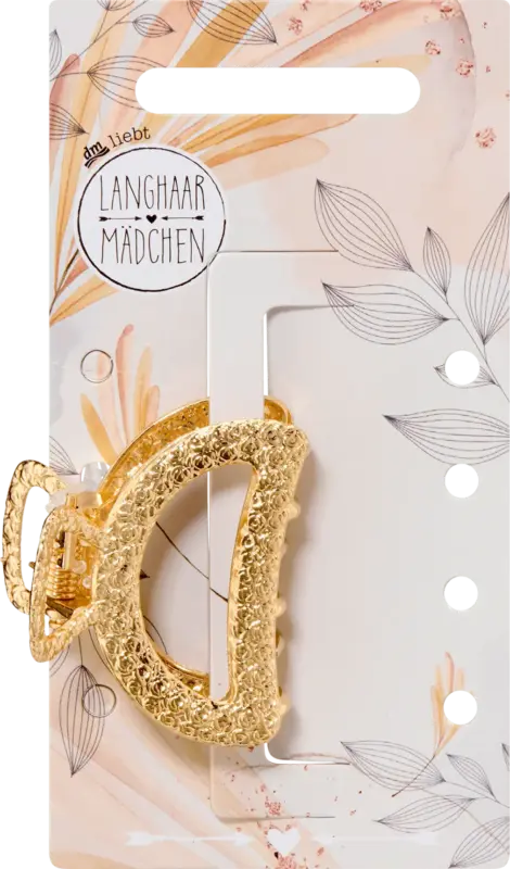 Langhaarmädchen Haarklammer, Gold-Optik