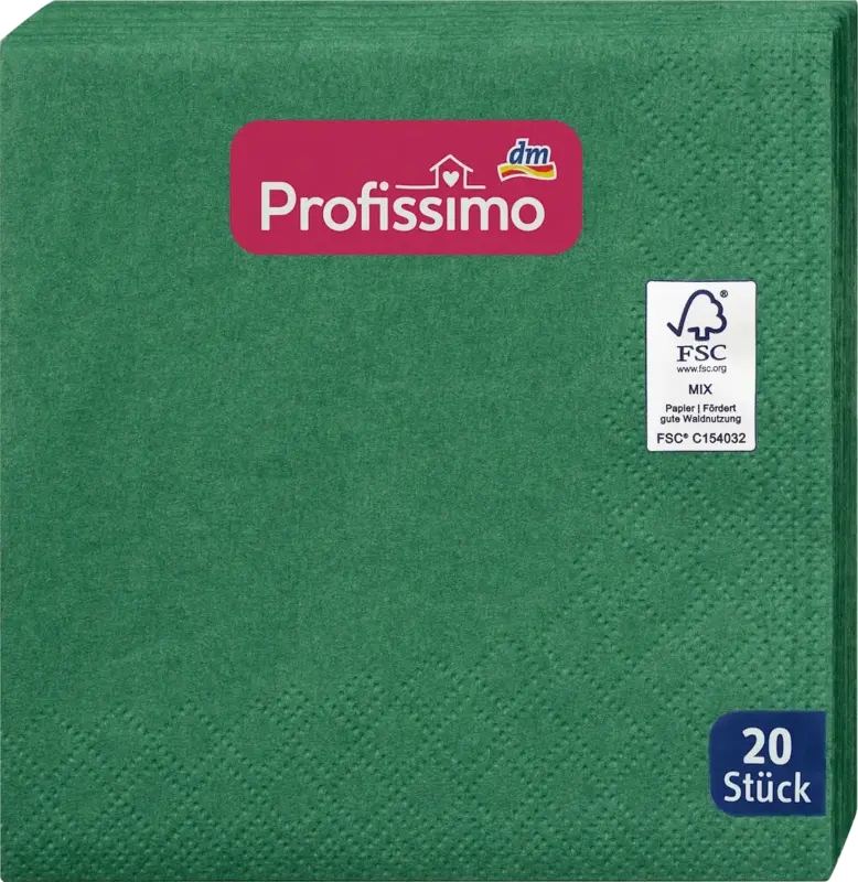 Profissimo Servietten "emerald grün" 24x24cm