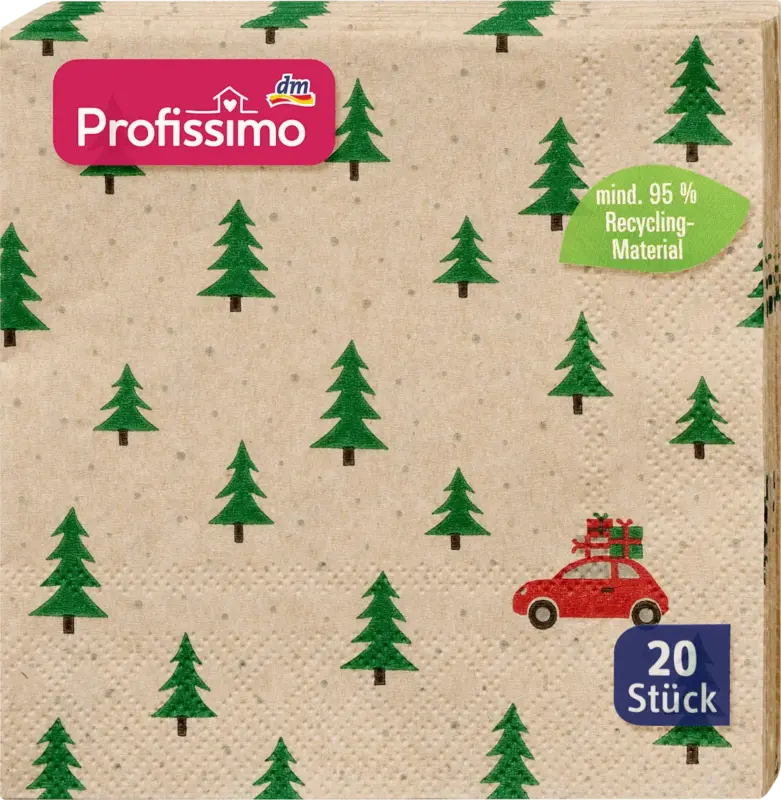 Profissimo Servietten "Wald&Auto" 25x25cm