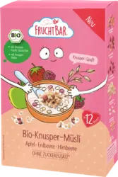 FruchtBar Kinder Knusper-Müsli Apfel, Erdbeere & Himbeere ab 12 Monaten