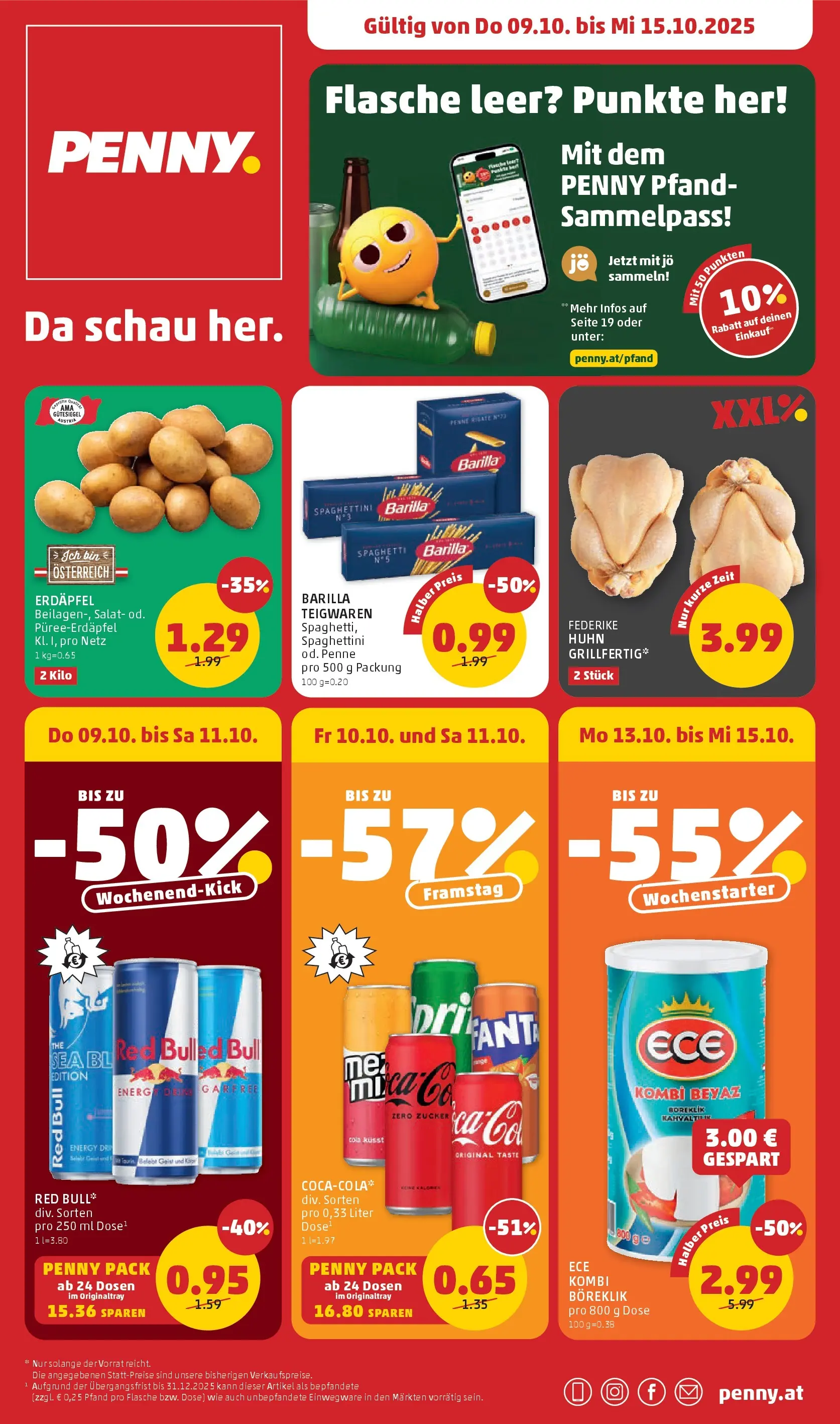 Penny Markt Flugblatt ab (09.10.2025) - Angebote, Prospekt | Seite: 1 | Produkte: Salat, Zucker, Hajdina liszt