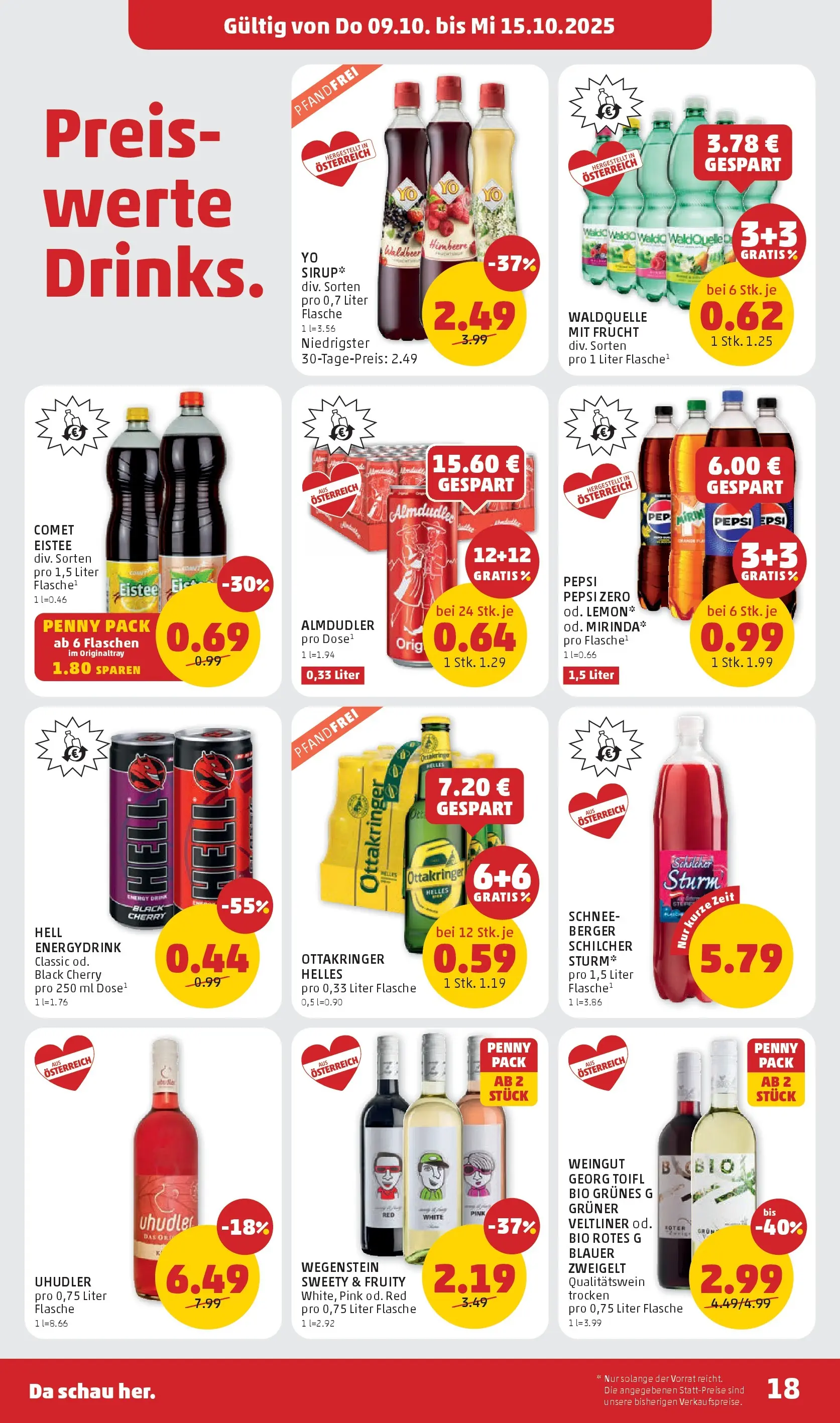 Penny Markt Flugblatt ab (09.10.2025) - Angebote, Prospekt | Seite: 18 | Produkte: Himbeere