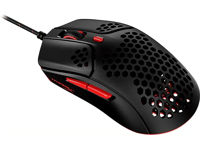 HYPERX HYPERX Pulsefire Haste - Gaming-Maus (Schwarz-Rot)