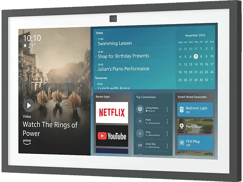 Amazon Echo Show 15 (2024) 15.6 Zoll Smart-Display mit integriertem Fire TV und Alexa-Sprachfernbedienung