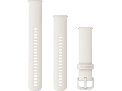 Garmin Schnellwechsel-Armband 20mm, Silikon, Weiß/Silber