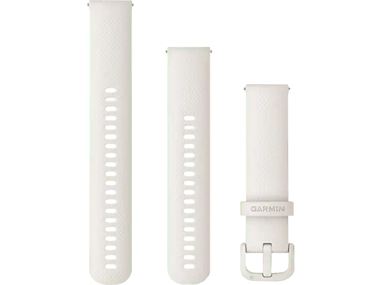 Garmin Schnellwechsel-Armband 20mm, Silikon, Weiß/Silber