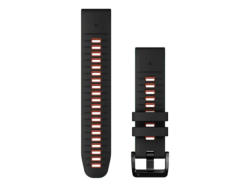 Garmin Uhrenarmband QuickFit® 22mm, Silikon, Schwarz/Flammenrot