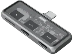 SATECHI ST-HXRSDM Mobile XR USB-C Hub mit microSD Kartenleser, Grau; Mobiler USB Hub