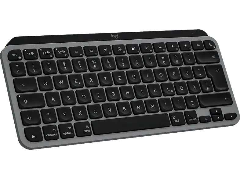 LOGITECH MX Keys Mini for Mac, Kabellose Tastatur ohne Ziffernblock TKL, Tastenbeleuchtung, DEU (Qwertz), Grau