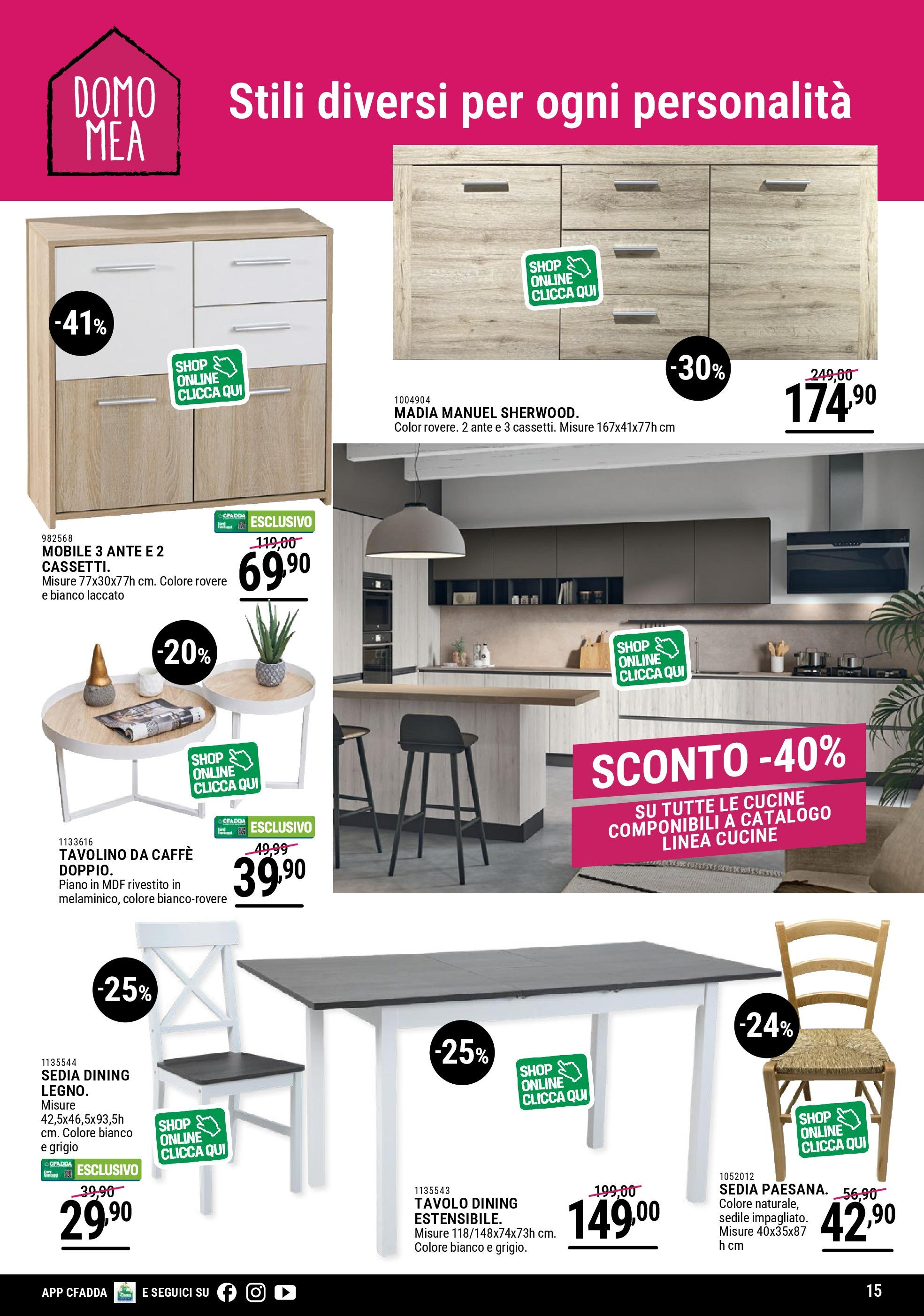Nuovo CFadda - Super sconti Ottobre dal 02/10/2025 > offerte anteprima 🛍️ | Pagina: 15 | Prodotti: Mobile, Caffè, Tavolo, Sedia