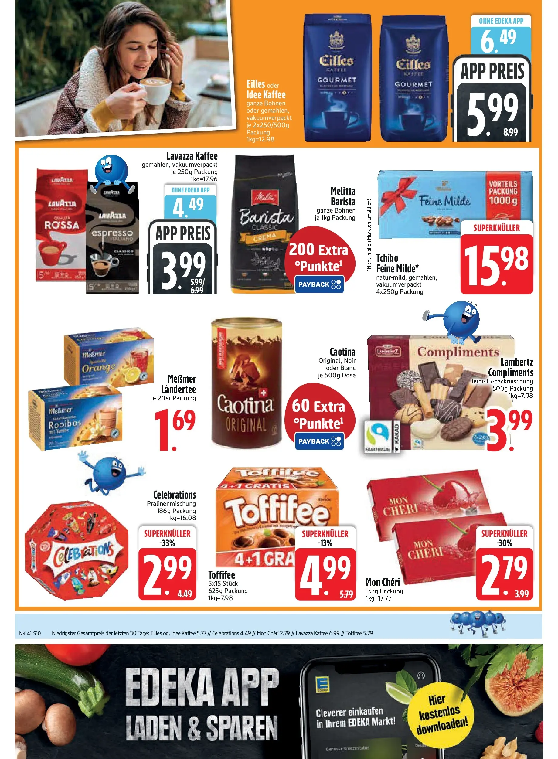 Edeka prospekt Bad Füssing	 (ab 06.10.2025) » Angebote Online | Seite: 10 | Produkte: Melitta, Lavazza, Kaffee, Celebrations