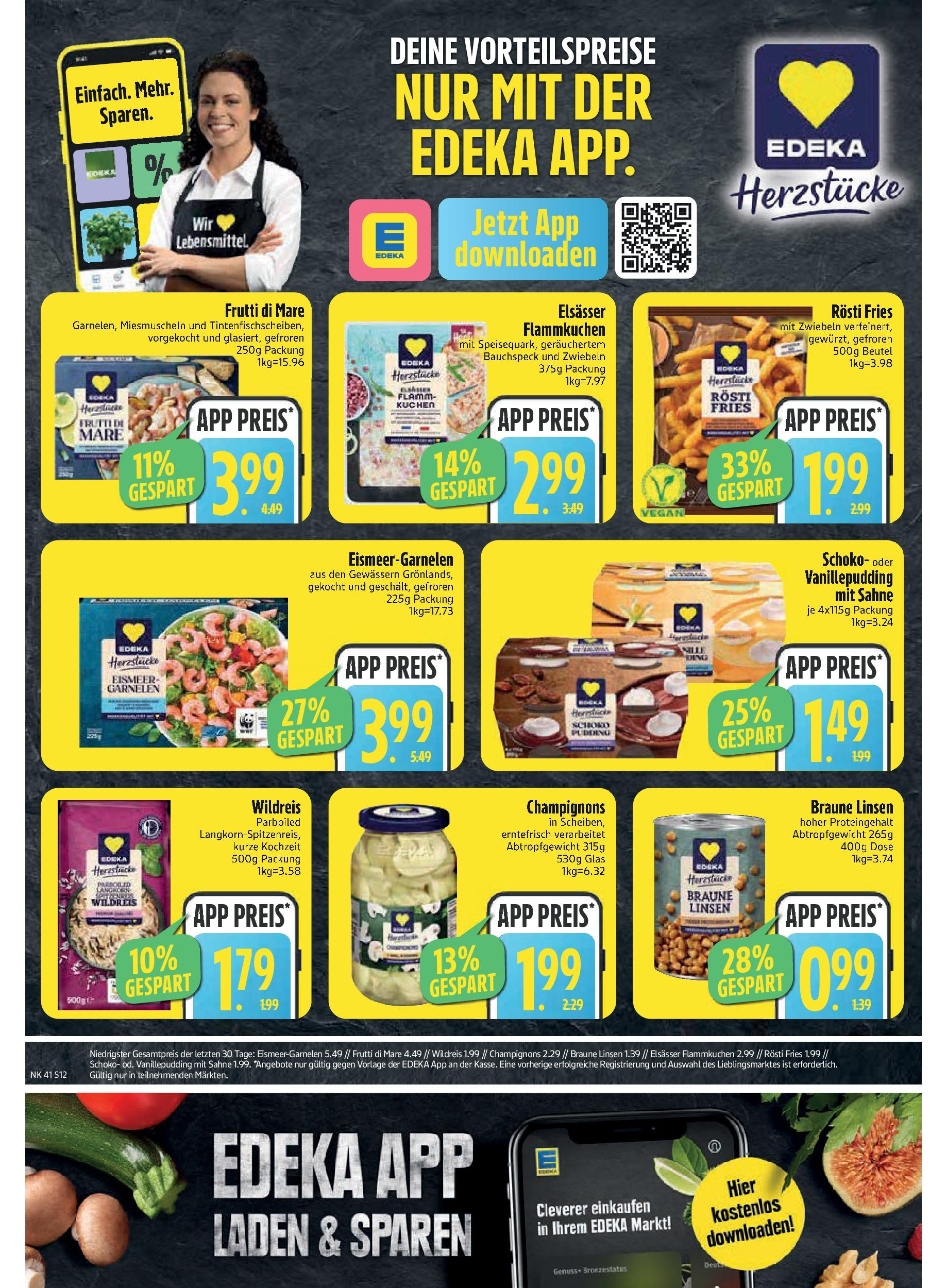 Edeka prospekt Murnau	 (ab 06.10.2025) » Angebote Online | Seite: 12 | Produkte: Garnelen, Pudding, Champignons, Sahne