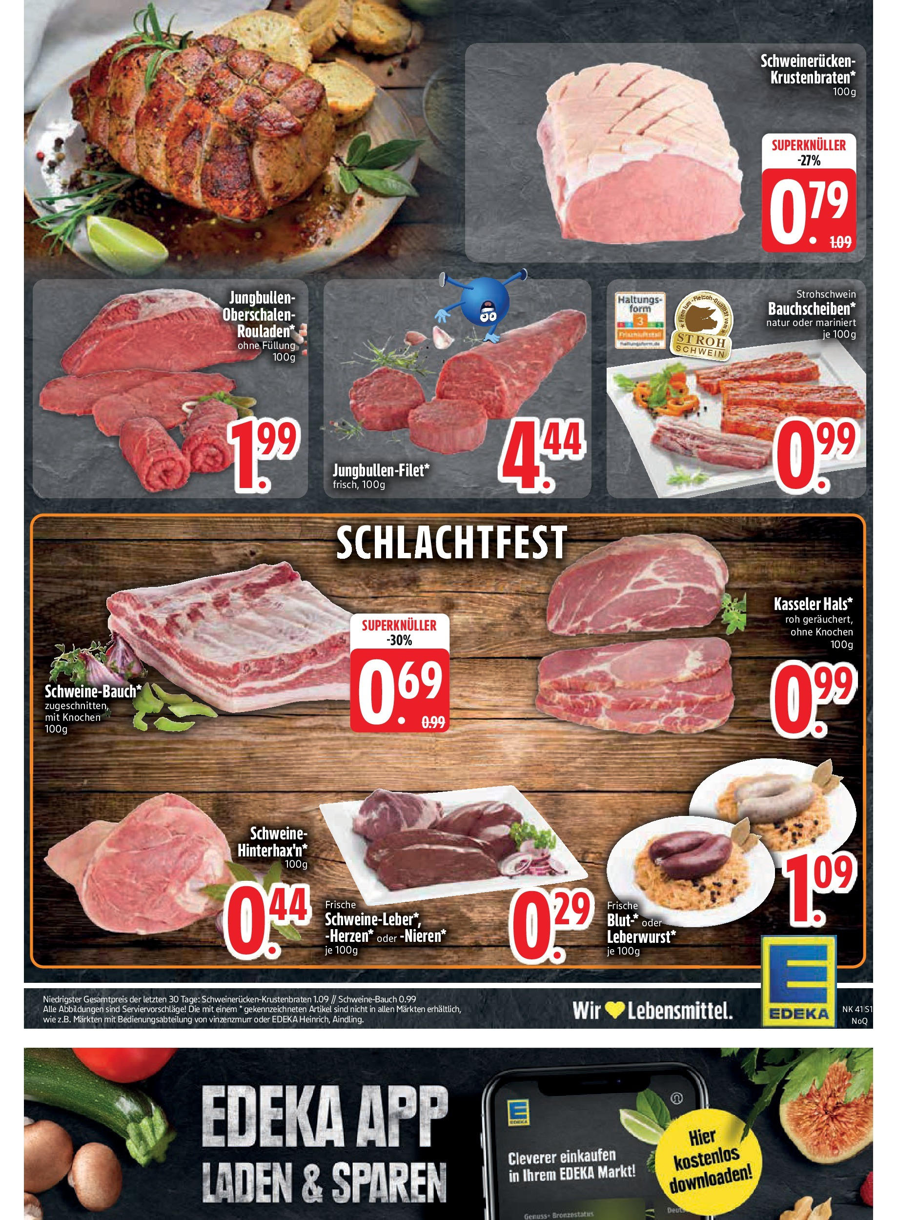 Edeka prospekt Rötz	 (ab 06.10.2025) » Angebote Online | Seite: 15 | Produkte: Schweinebauch, Schweinerucken