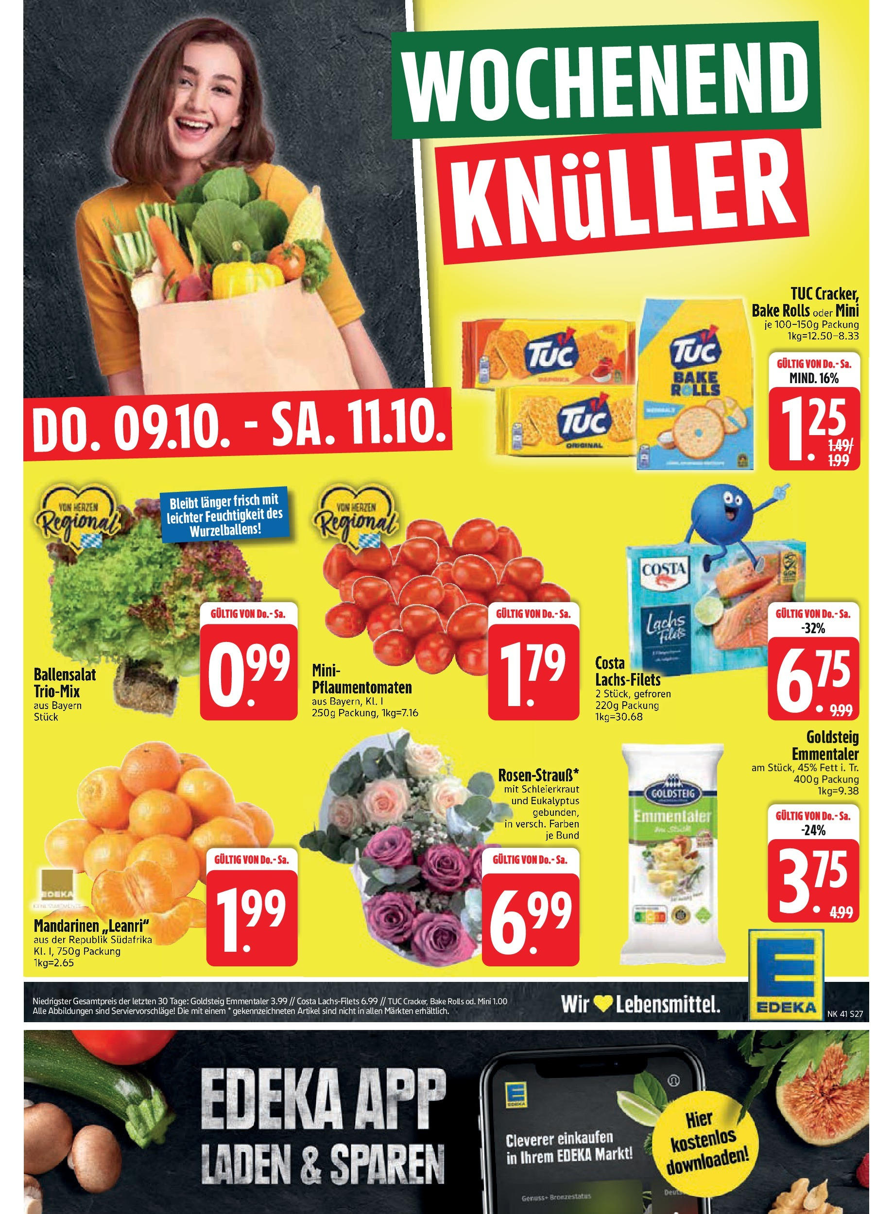 Edeka prospekt Murnau	 (ab 06.10.2025) » Angebote Online | Seite: 27 | Produkte: Mandarinen, Lachs