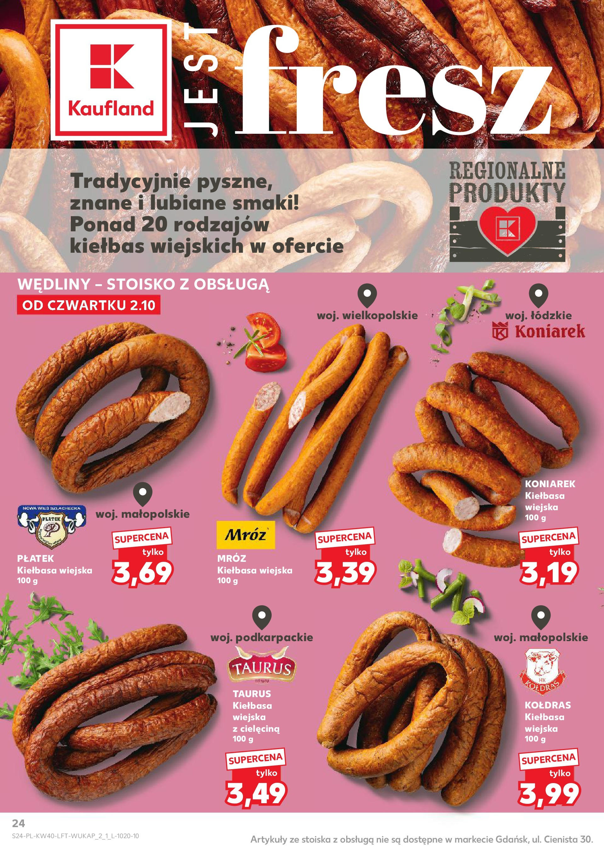 Kaufland gazetka od 02.10.2025 - od jutra PDF | Strona: 24 | Produkty: Kapusta, Szynka, Marchewka, Sałatka