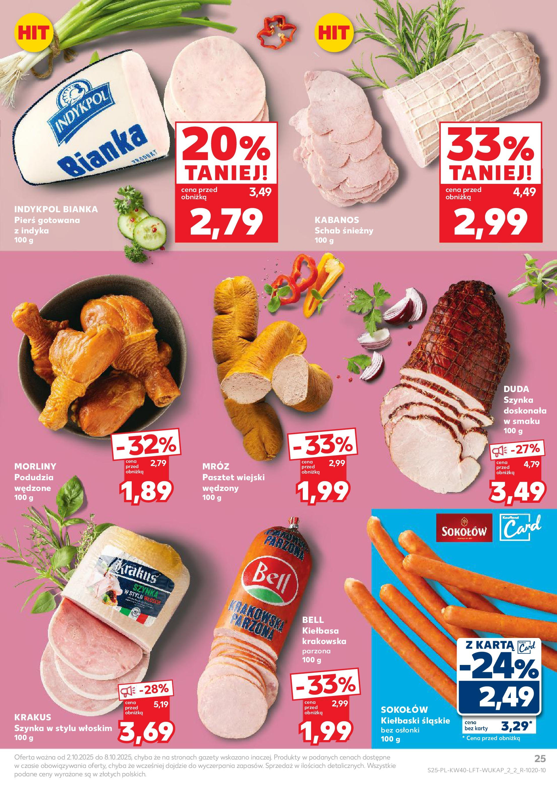 Kaufland gazetka od 02.10.2025 - od jutra PDF | Strona: 25 | Produkty: Pesto, Sery, Salami, Twaróg