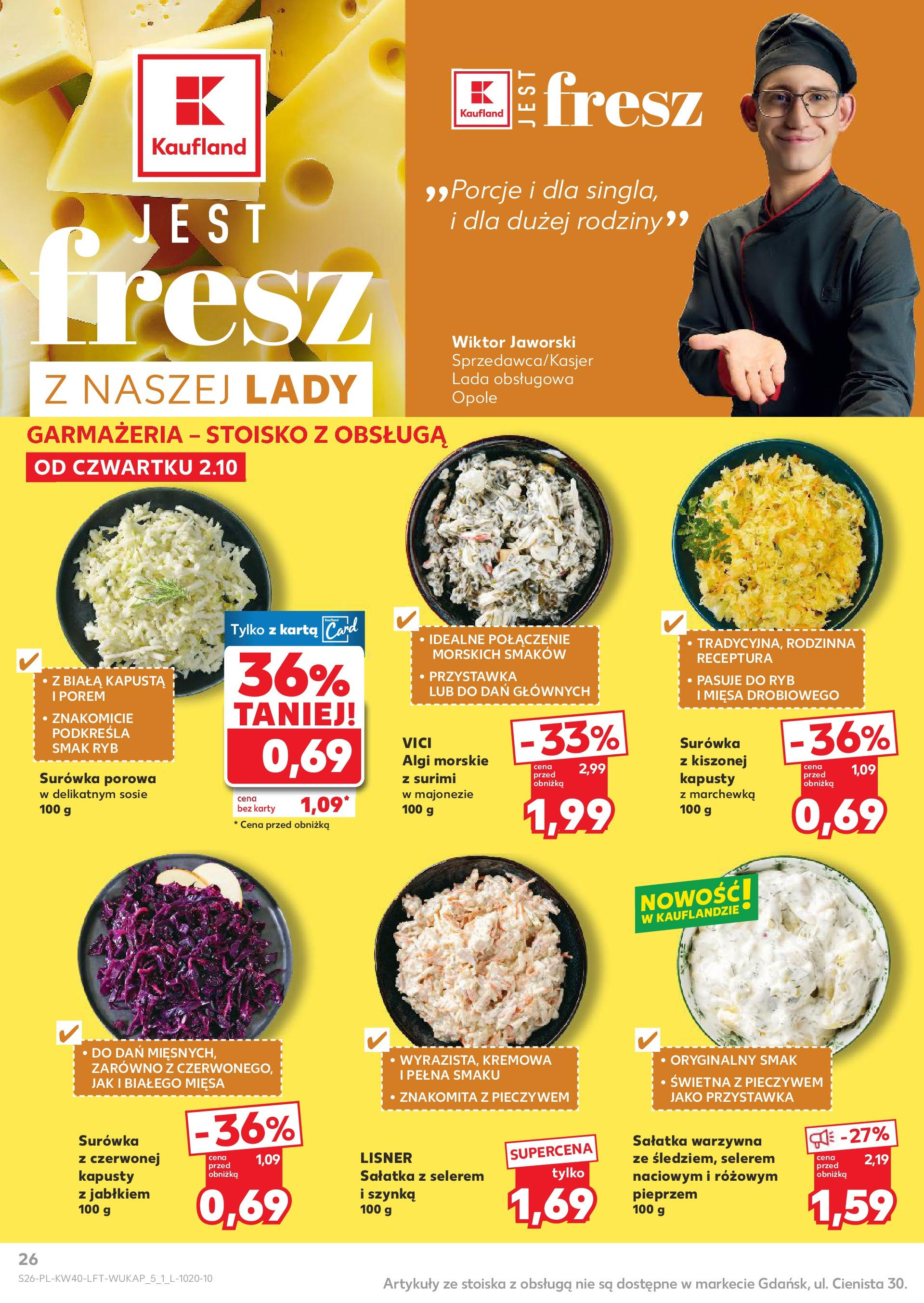 Kaufland gazetka od 02.10.2025 - od jutra PDF | Strona: 26 | Produkty: Ciasto, Piekarnia, Bułka, Sery