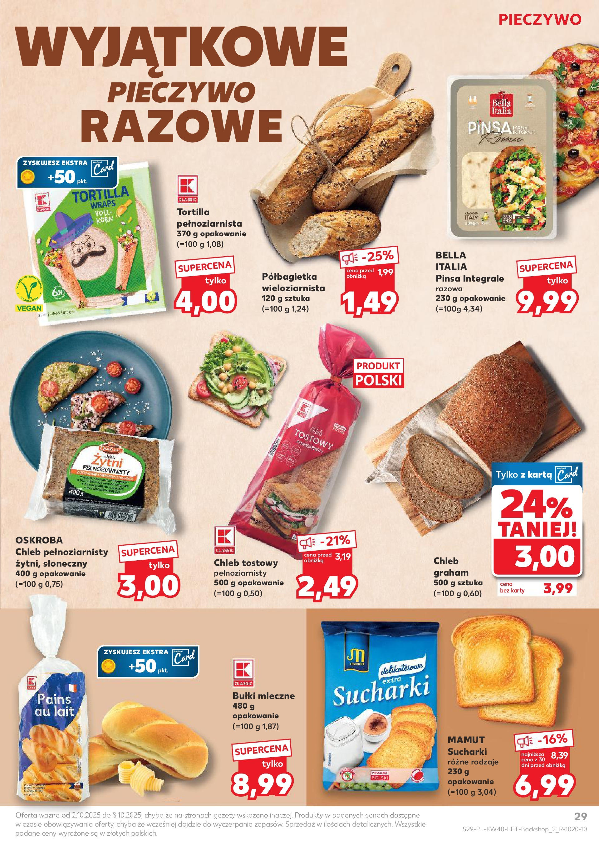 Kaufland gazetka od 02.10.2025 - od jutra PDF | Strona: 29 | Produkty: Kiełbasa, Kabanosy, Boczek wędzony, Kiełbasa krakowska