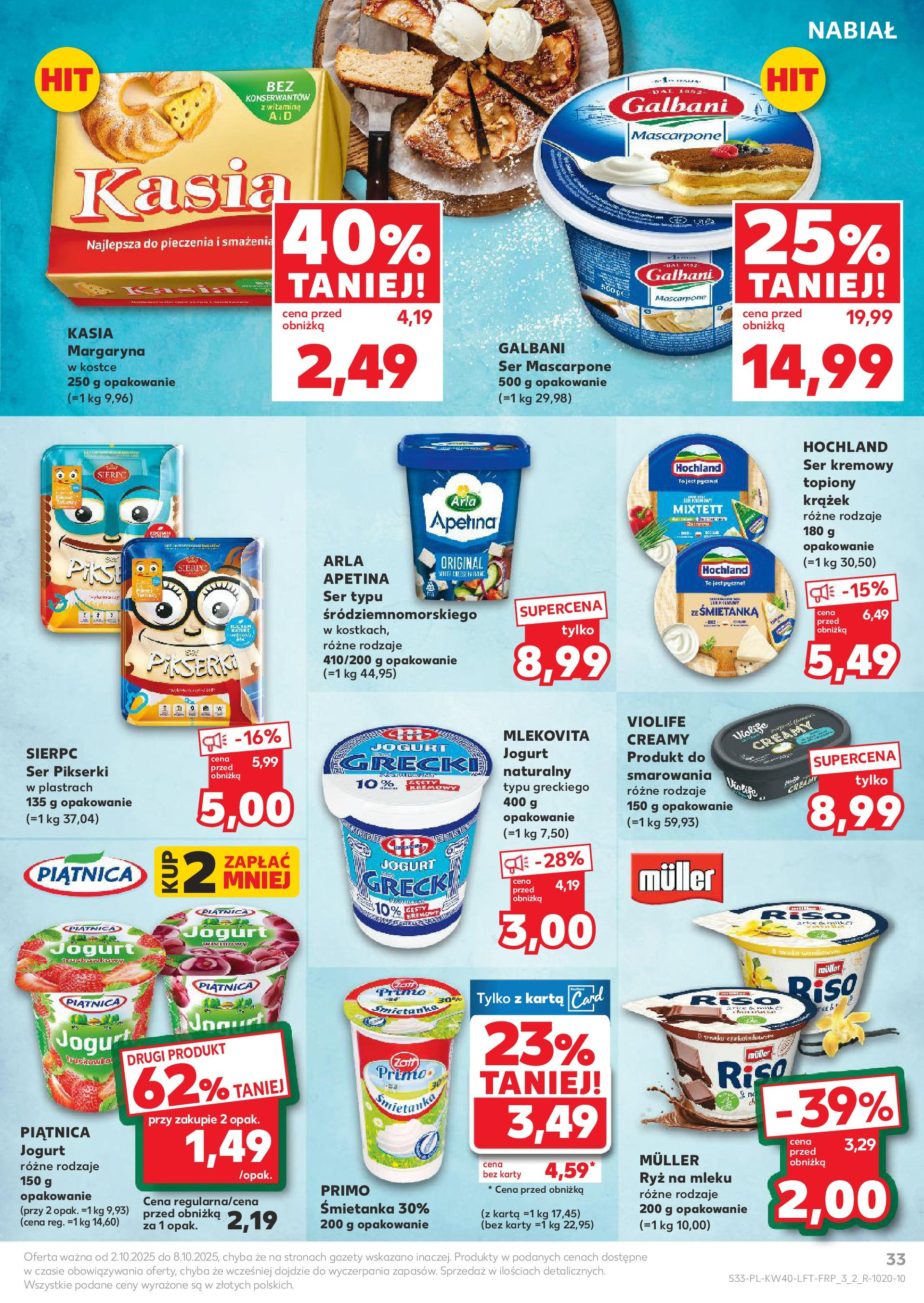 Kaufland gazetka od 02.10.2025 - od jutra PDF | Strona: 33 | Produkty: Śledź, Dorsz, Żurawina, Dorsz czarny