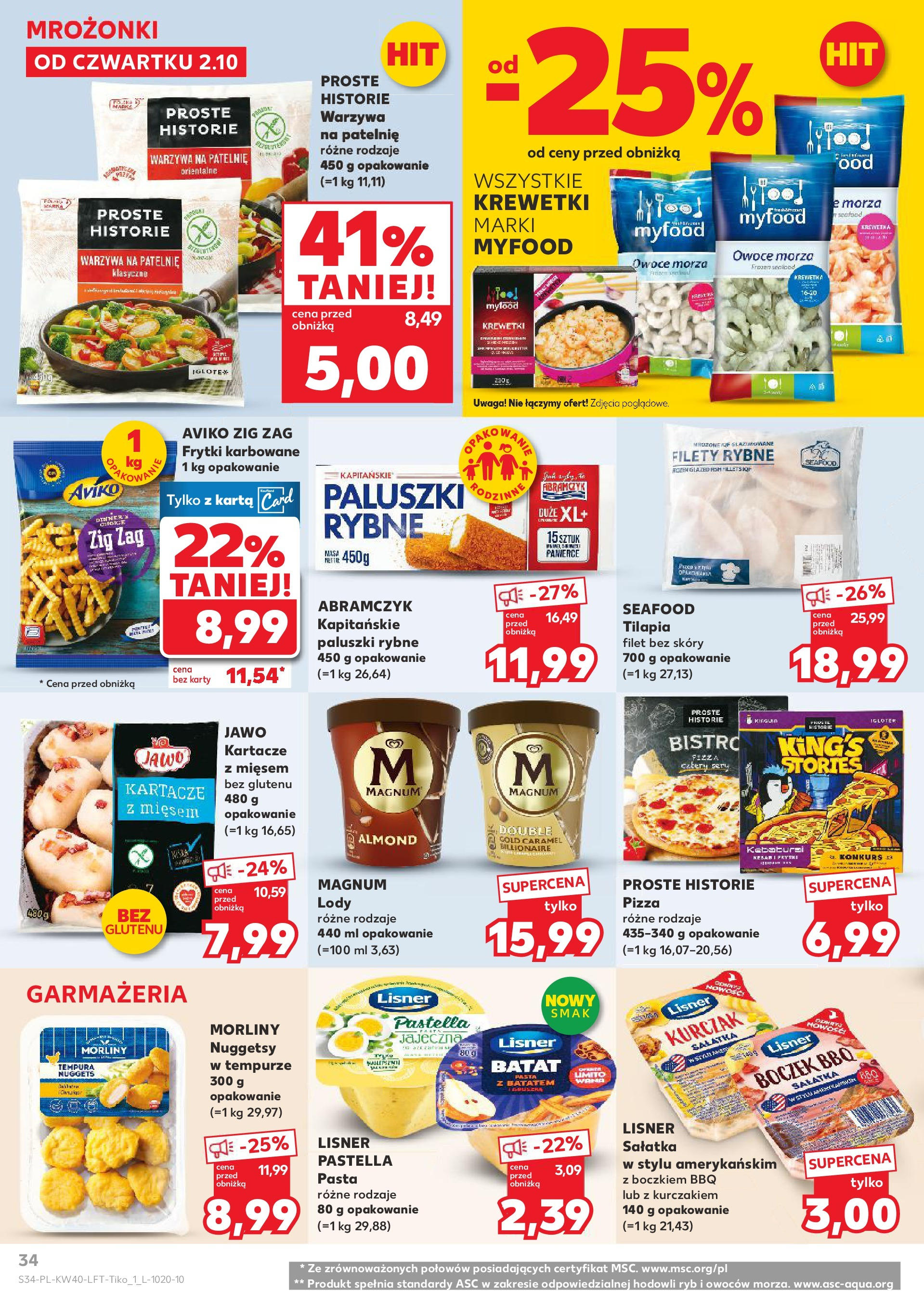 Kaufland gazetka od 02.10.2025 - od jutra PDF | Strona: 34 | Produkty: Karta, Chipsy, Galaretka, Puder