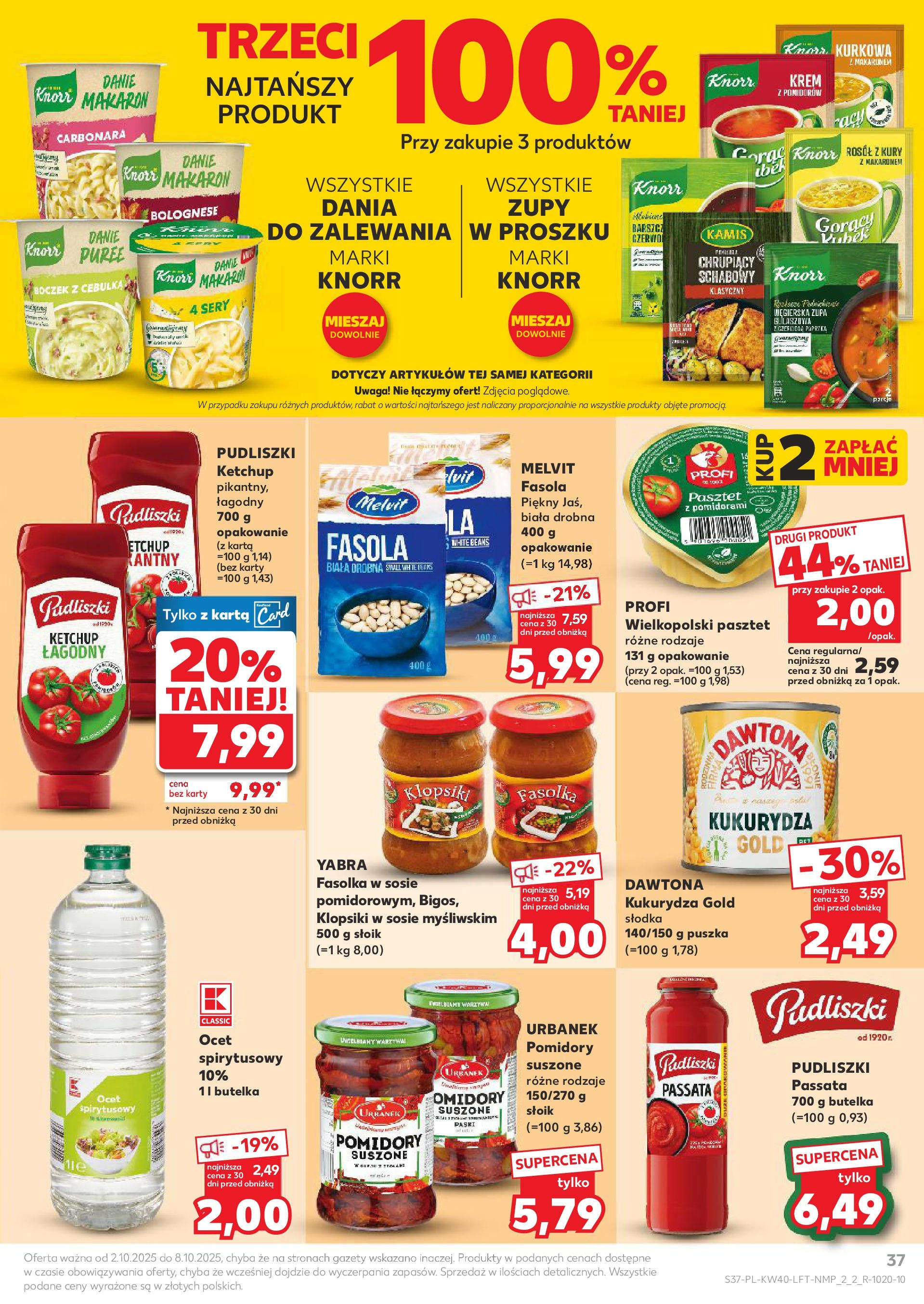 Kaufland gazetka od 02.10.2025 - od jutra PDF | Strona: 37 | Produkty: Knoppers, Praliny, Bombonierka, Czekolada